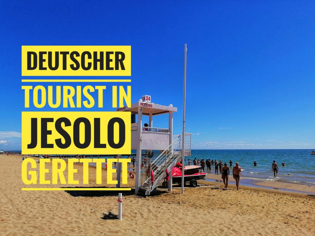 Deutscher Tourist in Jesolo am Strand gerettet