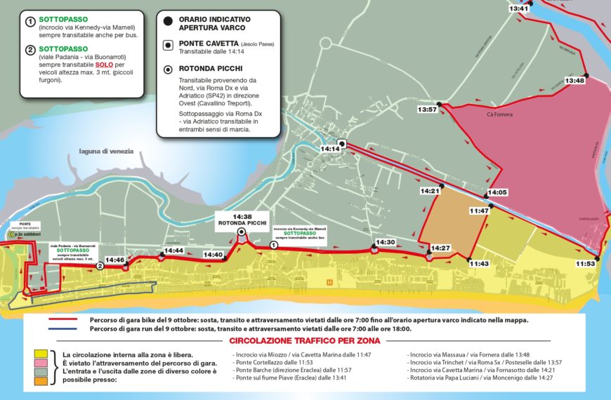 Verkehrsbehinderungen anlässlich des Ironman in Jesolo