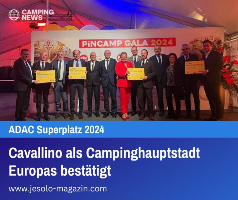 Cavallino als Campinghauptstadt Europas bestätigt