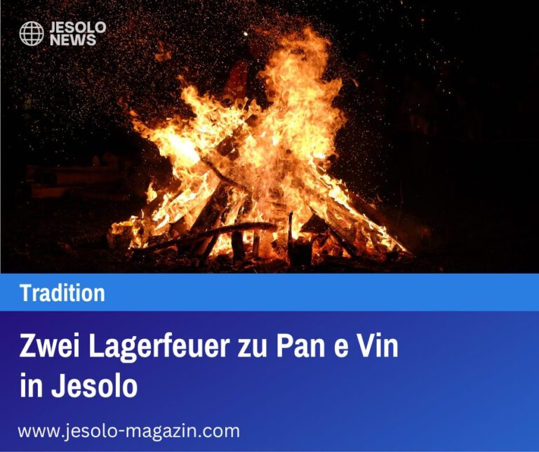 Zwei Lagerfeuer zu Pan e Vin in Jesolo