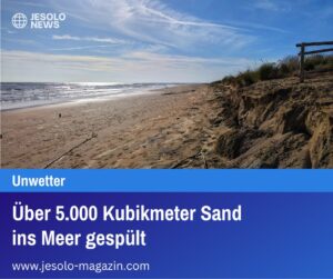 Über 5.000 Kubikmeter Sand ins Meer gespült