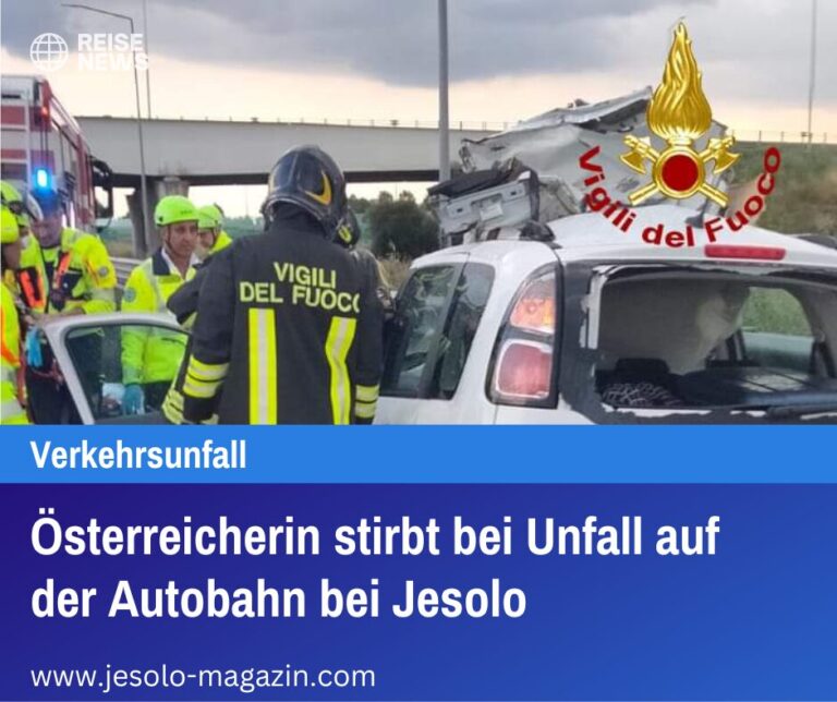 Österreicherin stirbt bei Unfall auf der Autobahn bei Jesolo