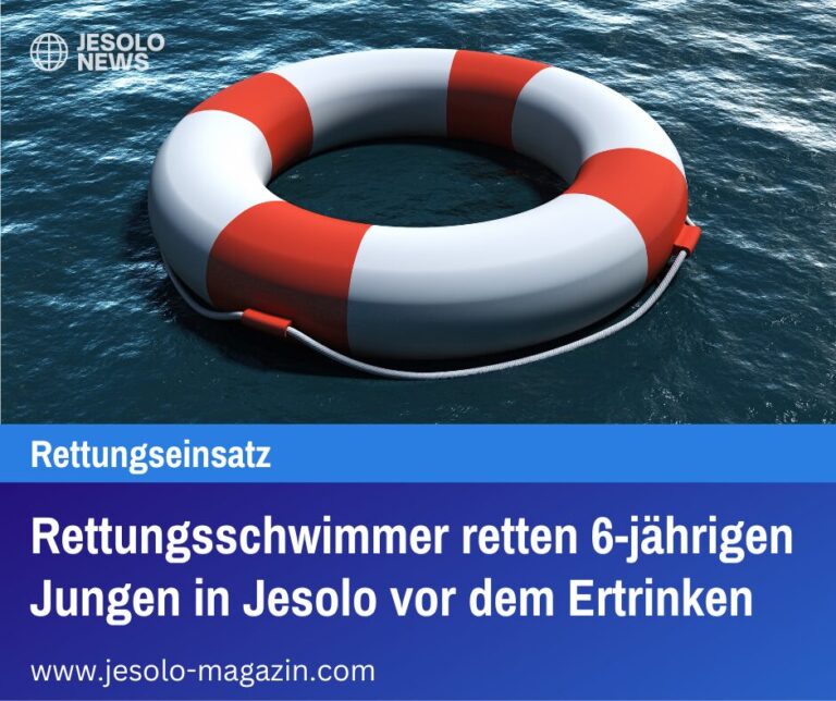 Rettungsschwimmer retten 6-jährigen Jungen in Jesolo vor dem Ertrinken