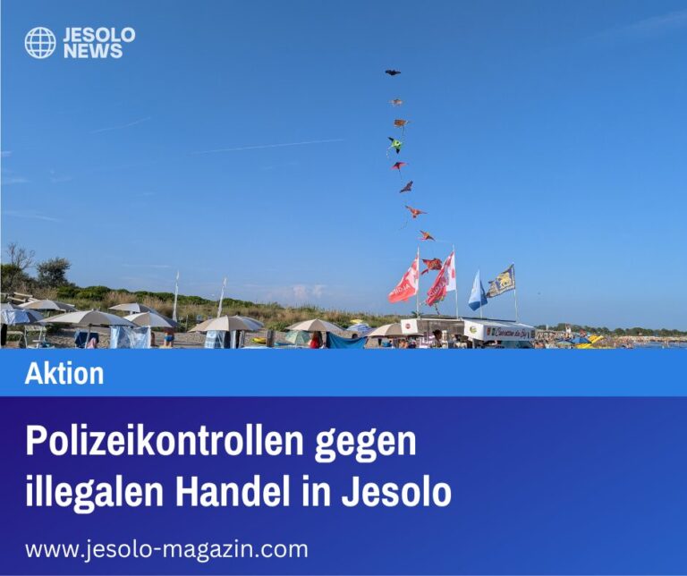 Polizeikontrollen gegen illegalen Handel in Jesolo