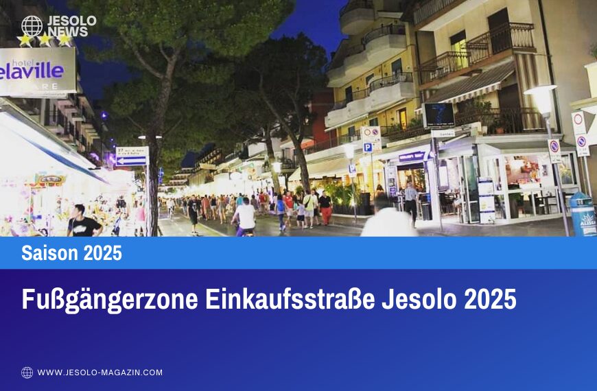 Fußgängerzone Einkaufsstraße Jesolo 2025