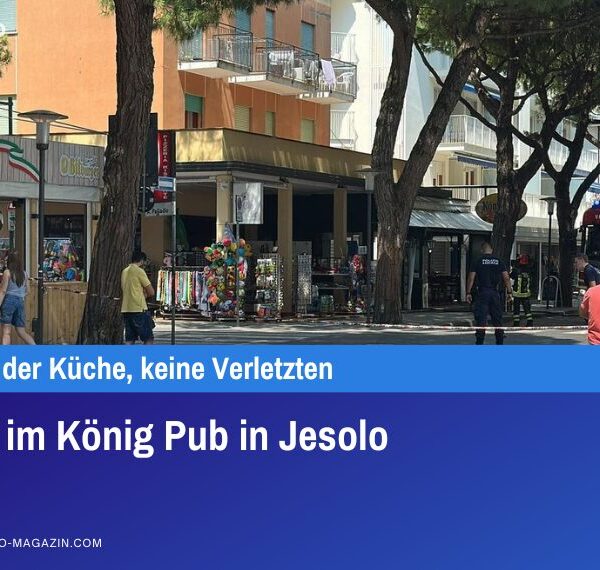 Brand im König Pub in Jesolo