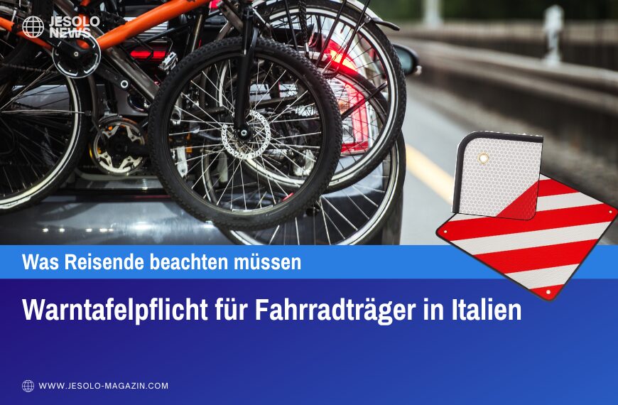 Warntafelpflicht für Fahrradträger in Italien