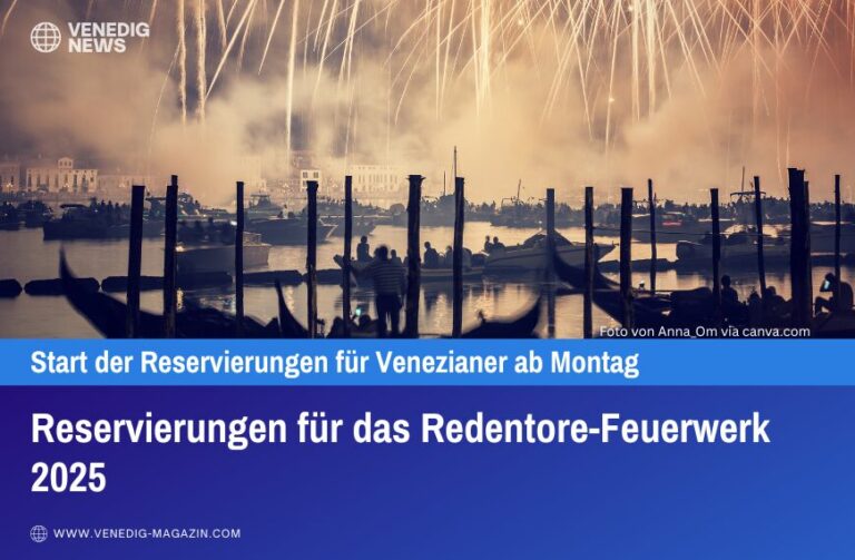 Reservierungen für das Redentore-Feuerwerk 2025
