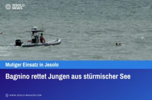 Bagnino rettet Jungen aus stürmischer See
