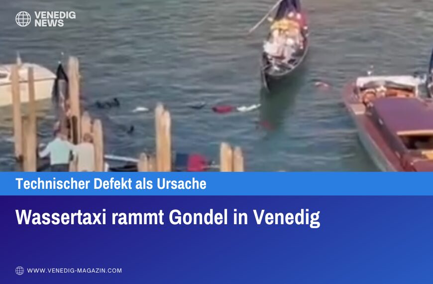 Wassertaxi rammt Gondel in Venedig