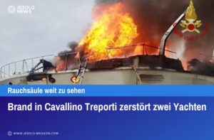 Brand in Cavallino Treporti zerstört zwei Yachten