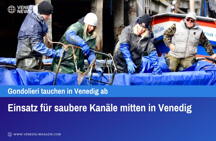 Einsatz für saubere Kanäle mitten in Venedig