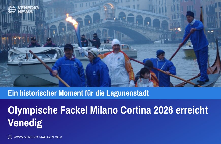 Olympische Fackel Milano Cortina 2026 erreicht Venedig