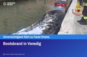 Bootsbrand in Venedig