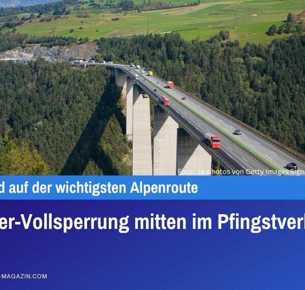 Brenner-Vollsperrung mitten im Pfingstverkehr