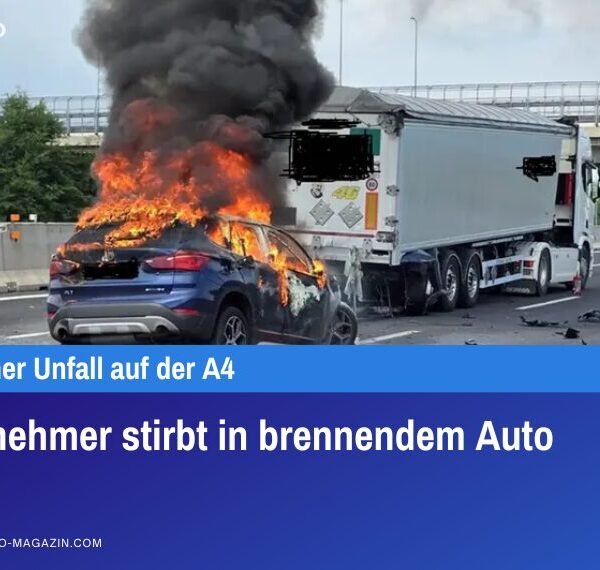 Unternehmer stirbt in brennendem Auto
