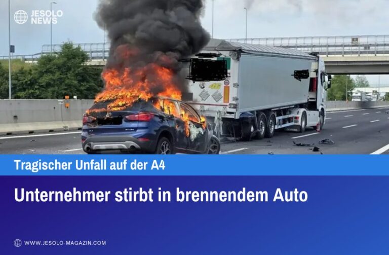 Unternehmer stirbt in brennendem Auto