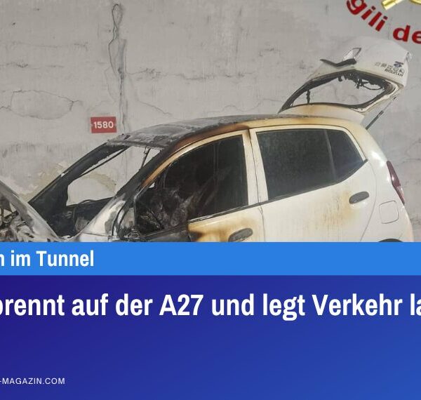 Auto brennt auf der A27 und legt Verkehr lahm