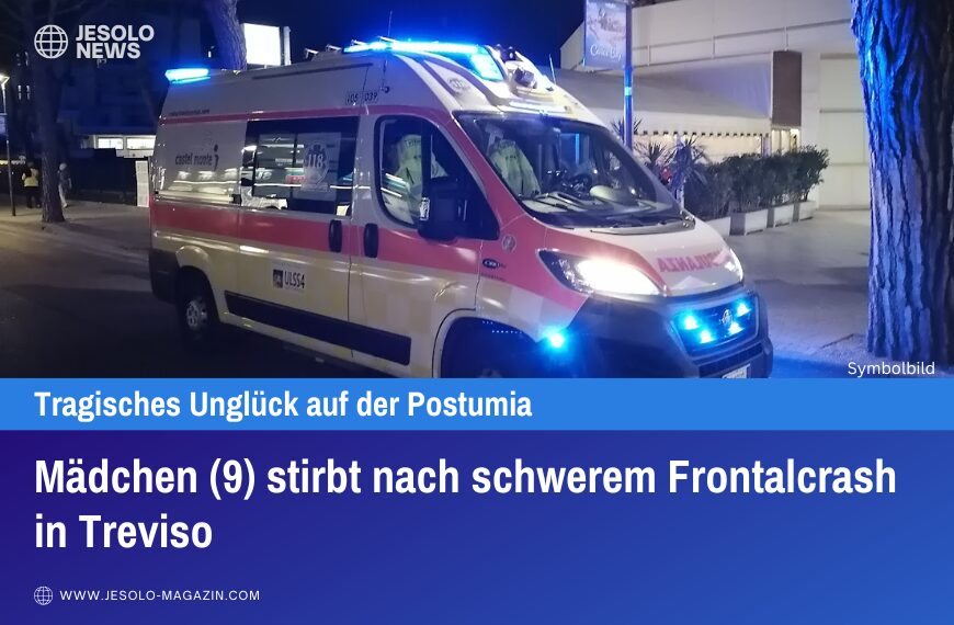 Mädchen (9) stirbt nach schwerem Frontalcrash in Treviso