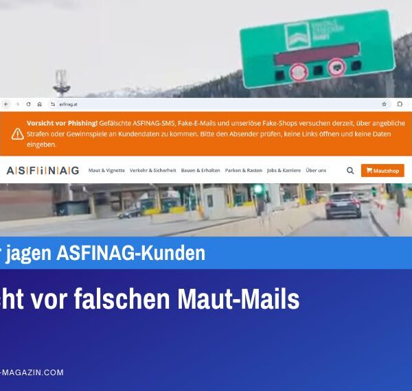 Vorsicht vor falschen Maut-Mails