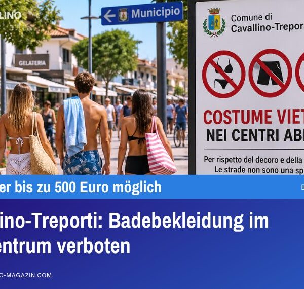 Cavallino-Treporti - Badebekleidung im Ortszentrum verboten