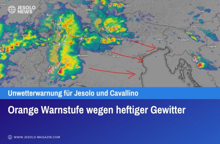 Orange Warnstufe wegen heftiger Gewitter