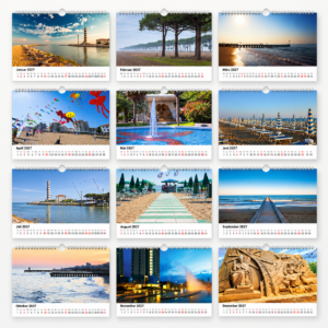 Kalender Jesolo 2027 - Übersicht 12 Monate